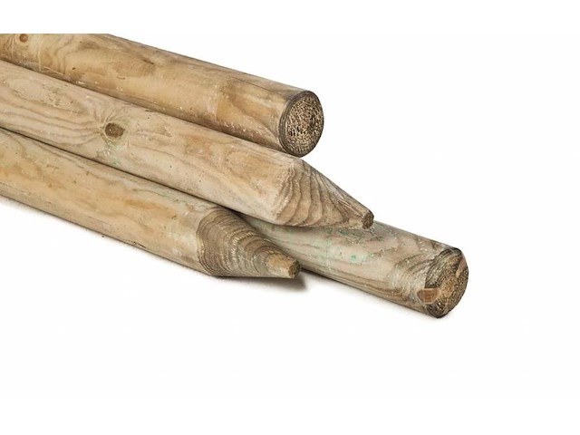 55x rondhoutpalen 1,80m rond 10cm - afbeelding 1 van  1