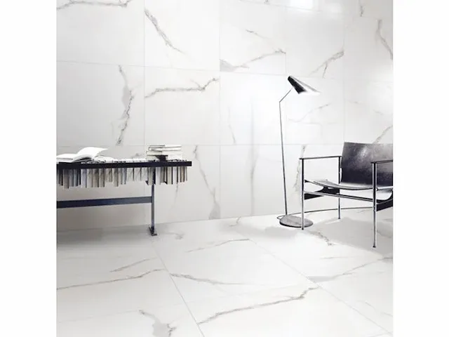 57,60m² - 80x80cm - xl statuario glossy gerectificeerd - afbeelding 1 van  3