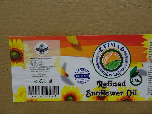 576x 0,75l zonnebloemolie etimad - afbeelding 3 van  4