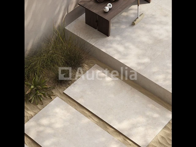 57m² buitentegels, travertijneffect 60x120 x20mm - afbeelding 1 van  1