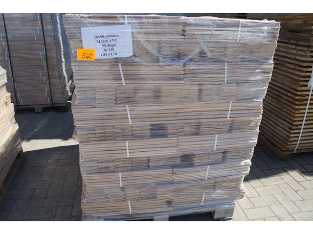 59,40 m² massief eiken visgraatparket 20mm - afbeelding 1 van  6