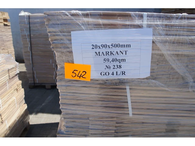 59,40 m² massief eiken visgraatparket 20mm - afbeelding 2 van  6