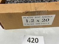 5k nagels met platte kop 1,2x20mm - afbeelding 1 van  3