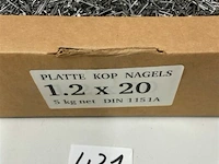 5kg nagels met platte kop 1,2x20