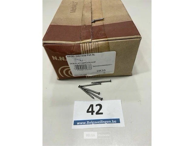 5kg nagels plat geruite kop 2 x 35 mm - afbeelding 2 van  3