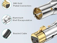 5m premium kabel 3-pin xlr male-female - afbeelding 2 van  3
