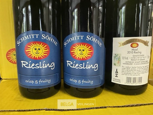 5x 1 doos schmitt sohne riesling 2010 - afbeelding 2 van  2