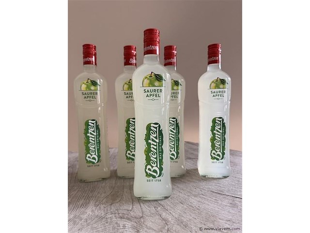 5x 1 fles berentzen saurer apfel - afbeelding 1 van  1