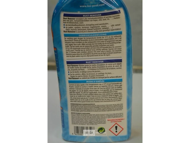 5x 1l rust remover - reiniger voor zwembad, verwijdert roestvlekken - afbeelding 2 van  2