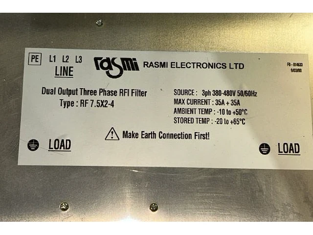 5x 3-fase rfi-filter - afbeelding 3 van  4
