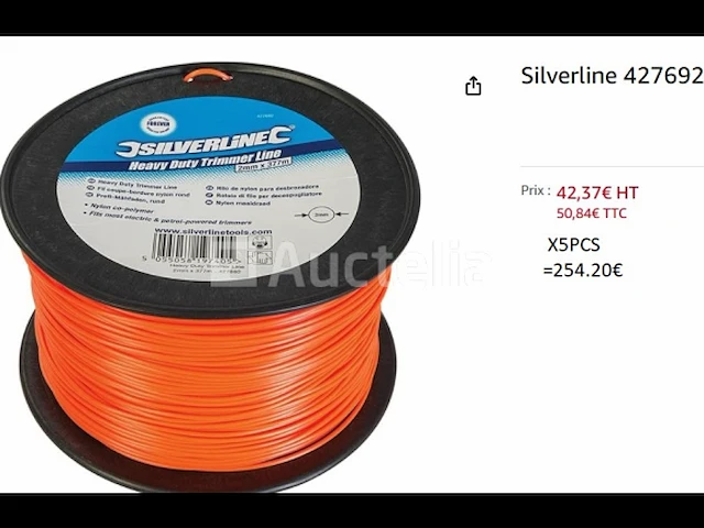 5x 377 m heavy duty grastrimmer 2 mm silverline - afbeelding 1 van  1