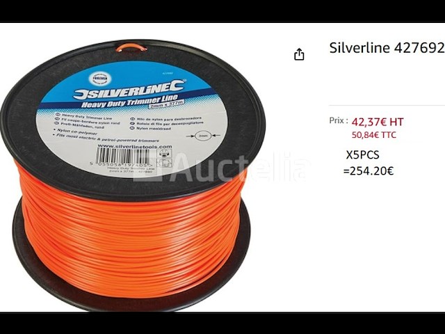 5x 377 m heavy duty grastrimmer 2 mm silverline - afbeelding 1 van  1