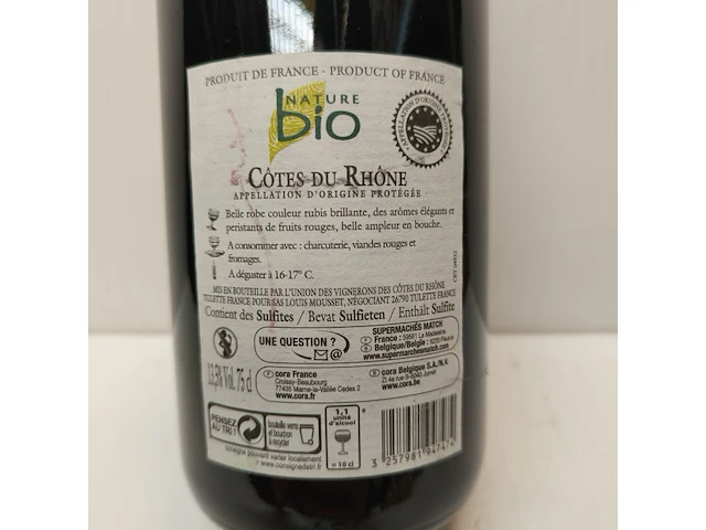 5x 75cl côtes du rhône vin biologique - afbeelding 4 van  4