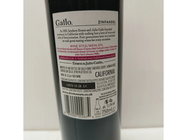 5x 75cl gallo family - afbeelding 2 van  2
