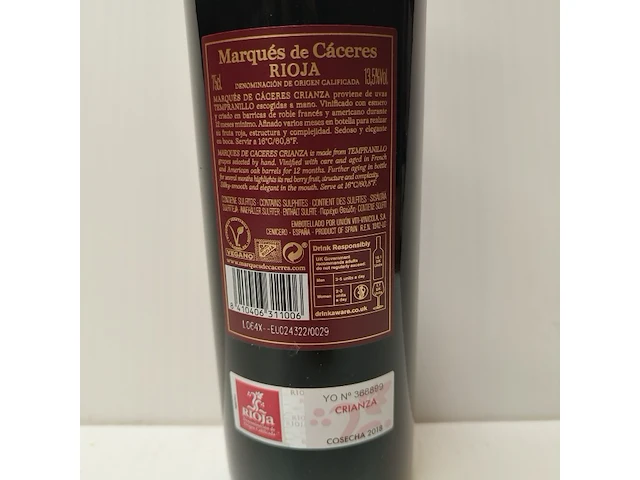 5x 75cl marqués de cáceres - afbeelding 2 van  2