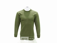 (5x) abl lonngsleeve trui wol/katoen legergroen - afbeelding 1 van  5