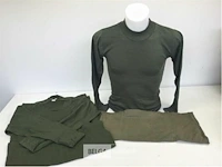 (5x) abl lonngsleeve trui wol/katoen legergroen - afbeelding 4 van  5