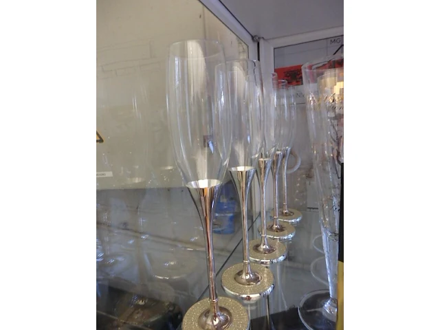 5x champagneglazen - afbeelding 1 van  2
