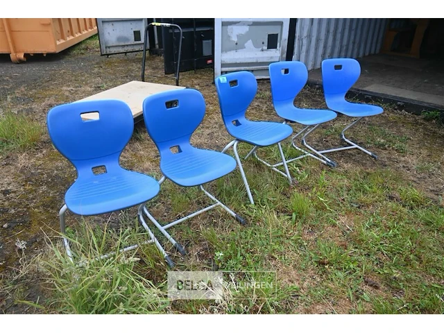 5x design stoel met kunststof zitting - afbeelding 1 van  4