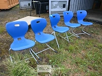 5x design stoel met kunststof zitting - afbeelding 1 van  4