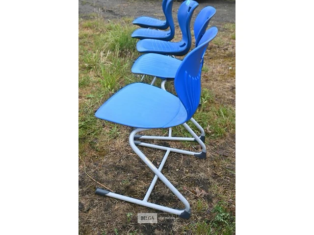 5x design stoel met kunststof zitting - afbeelding 3 van  4