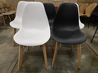 5x eetkamerstoel rico 3x white 2x black - afbeelding 2 van  4