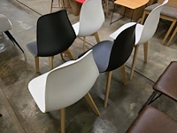 5x eetkamerstoel rico 3x white 2x black - afbeelding 4 van  4