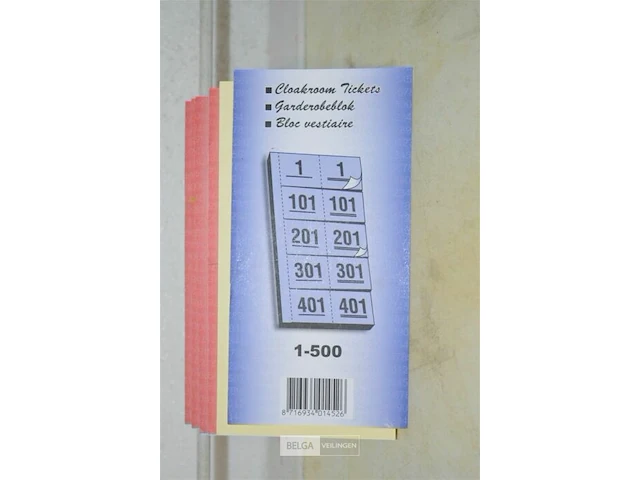 5x garderobebloks (vestiaire nummers) - afbeelding 1 van  3
