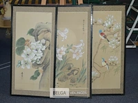 5x gestoffeerde kaders chinees motief 46x91cm - afbeelding 2 van  6