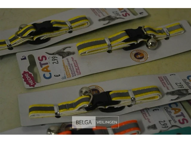 5x halsbandjes met belletje voor kat - afbeelding 3 van  3