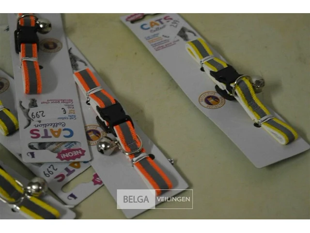 5x halsbandjes met belletje voor kat - afbeelding 3 van  3