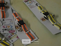 5x halsbandjes met belletje voor kat - afbeelding 3 van  3