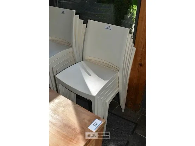 5x hard plastieken bistro stoel - afbeelding 1 van  2