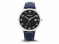 5x herenhorloge rodania raffina, s/s, leather blue, sapphire 5 atm, 2640429 - afbeelding 1 van  1