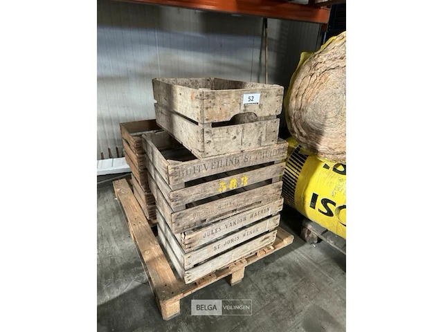 5x houten fruitkisten - afbeelding 1 van  2