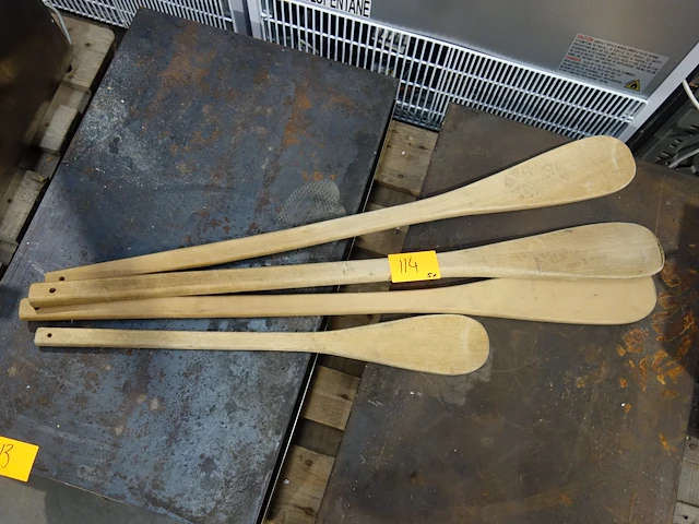 5x houten roerspanen - afbeelding 1 van  1