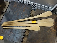 5x houten roerspanen - afbeelding 1 van  1