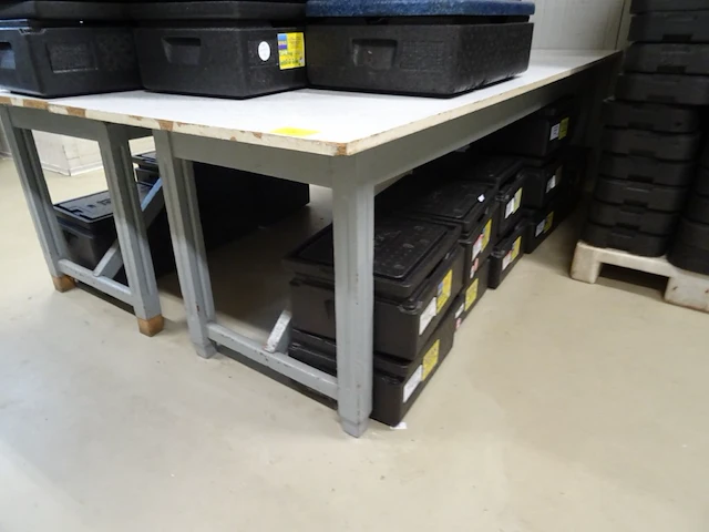5x houten tafel - afbeelding 3 van  5