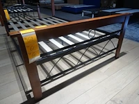 5x hout/metalen bed - afbeelding 4 van  5