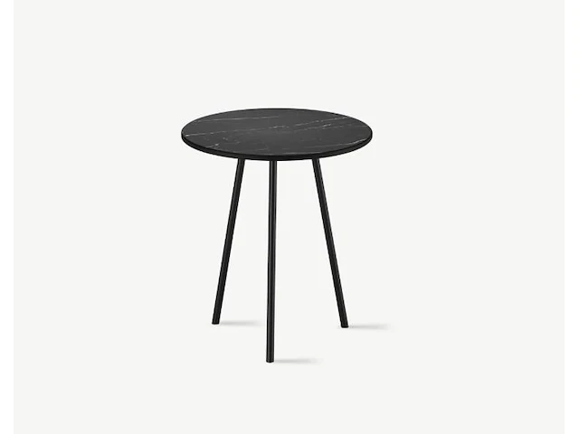5x keramische salontafelblad round marquina nero matte - 400mm - afbeelding 1 van  3