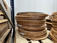 5x keramische salontafelblad round nero matte - 400mm - afbeelding 2 van  2