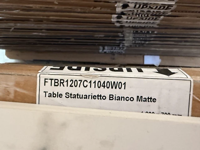 5x keramische salontafelblad statuarietto bianco matte - 1200mm - afbeelding 2 van  4