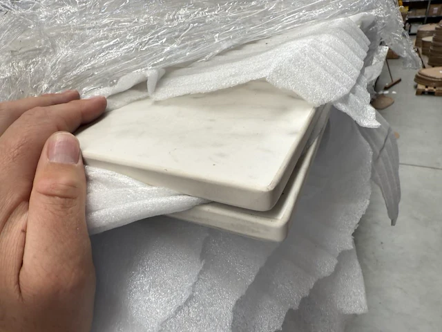 5x keramische salontafelblad statuarietto bianco matte - 1200mm - afbeelding 3 van  4