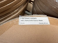 5x keramische salontafelblad statuarietto bianco matte - dia 400mm - afbeelding 2 van  3