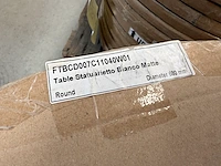 5x keramische salontafelblad statuarietto bianco matte - dia 680mm - afbeelding 2 van  3
