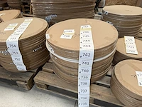 5x keramische salontafelblad statuarietto bianco matte - dia 680mm - afbeelding 3 van  3
