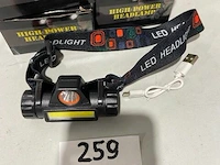 5x led hoofdlamp met usb - afbeelding 3 van  3