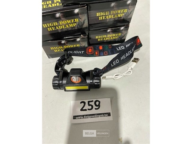 5x led hoofdlamp met usb - afbeelding 3 van  3