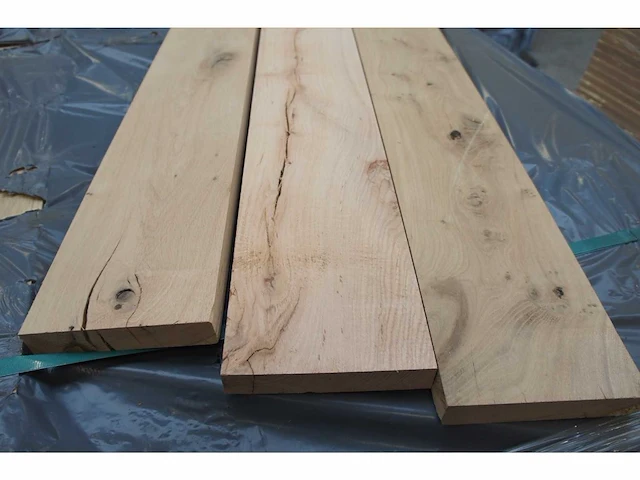 5x massief eiken legborden 32mm - afbeelding 4 van  5