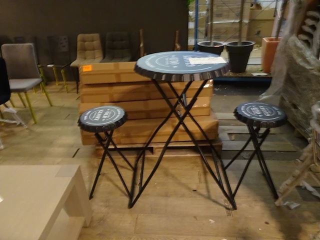 5x old glory plooibare bartafel incl. 2 barstoelen - afbeelding 1 van  2